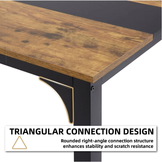 Computer Desk Large Office Desk, 79.5 Inch Gaming Desk Writing Desk Work Desk For Home Office, Study, Modern Simple Wooden Desk, Large Legroom, Metal Frame